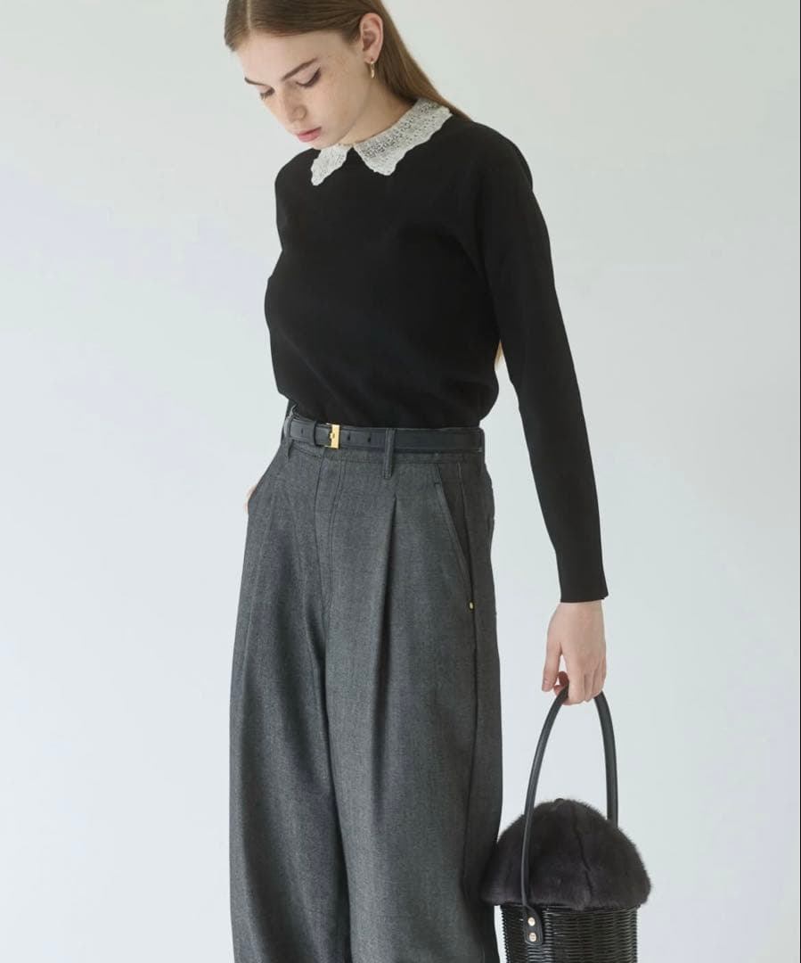 美品st.cecilia カーブパンツ　36