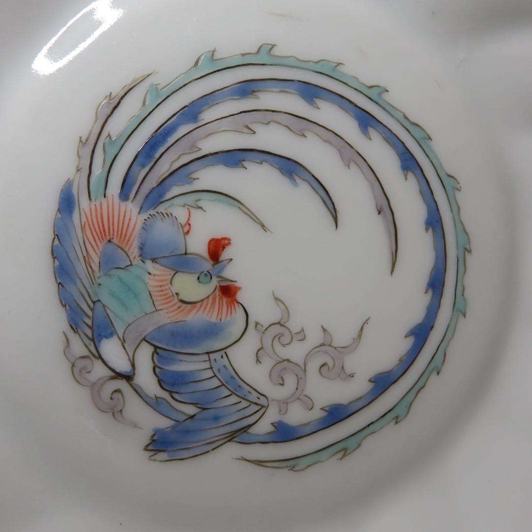 小皿 1枚 色絵ねじり小皿 鳳凰 九谷 蔵出し 名家 初荷
