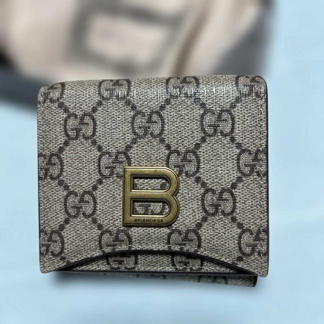 BALENCIAGA GGパターン 三つ折り財布