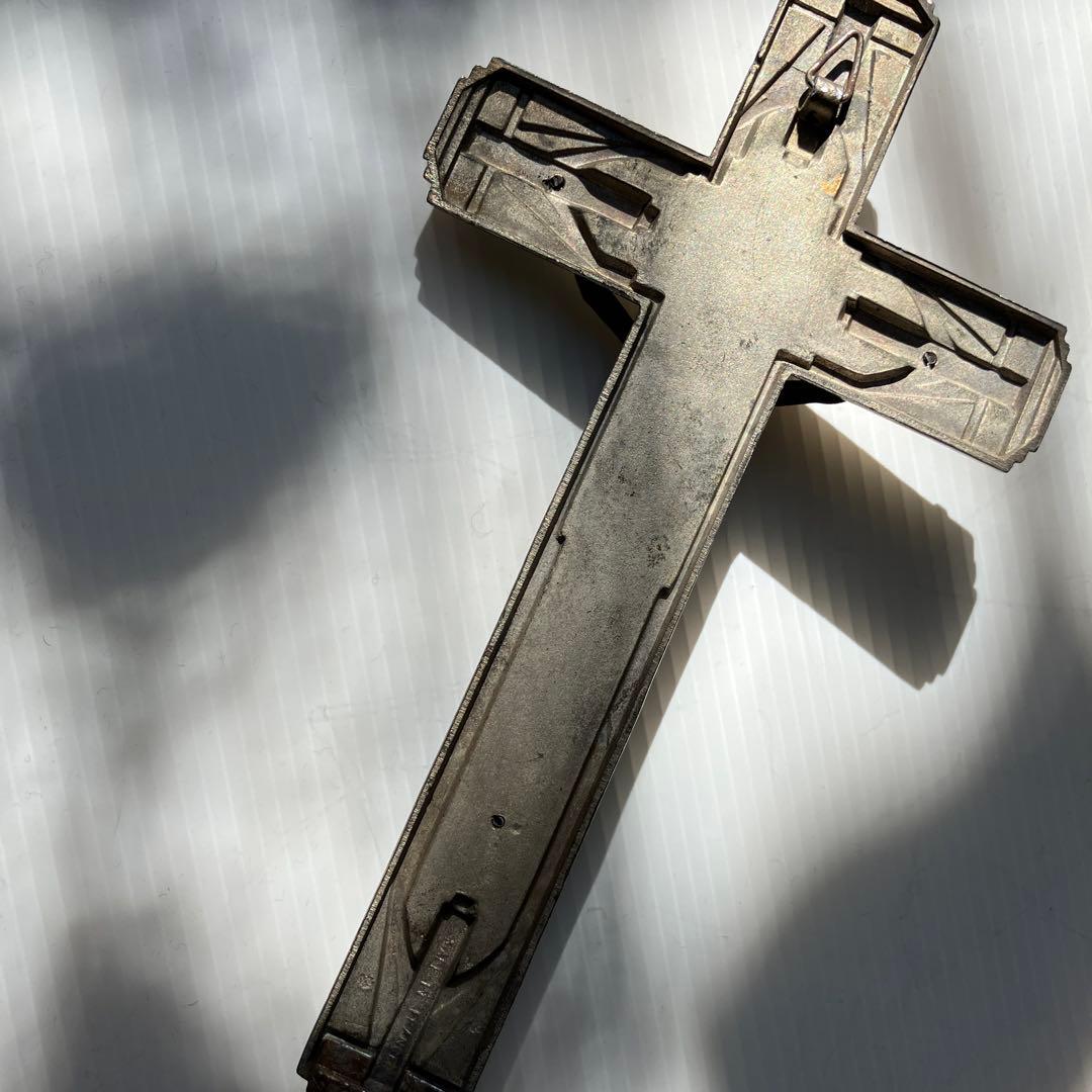 キリスト磔刑壁掛け　フランスアンティーク　アールデコ様式　十字架像　クリスマス