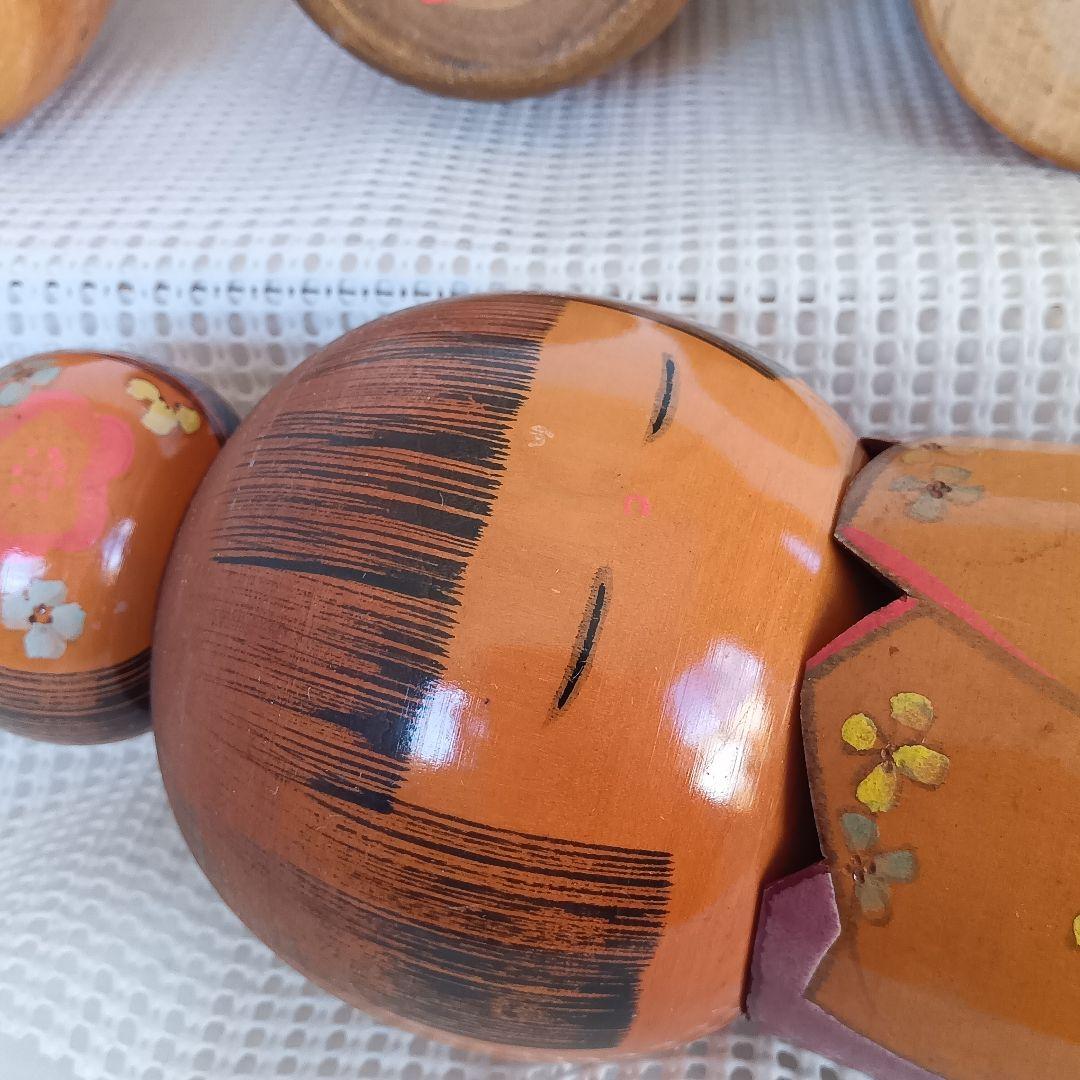 創作こけし　伝統こけし　4体