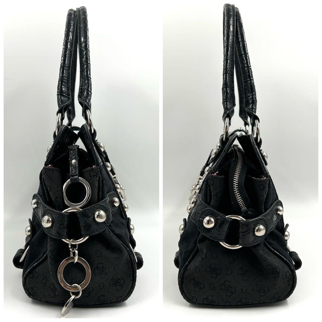 バッグ Vintage GUESS 633 Black Handbag Y2K