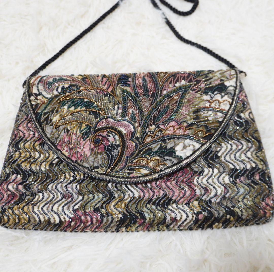 希少　LUMY　ルミーはしもと　ビーズバッグ　ショルダーバッグ　皇室御用達