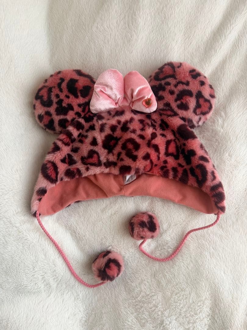 ディズニー ヒョウ柄ファンキャップ ピンク