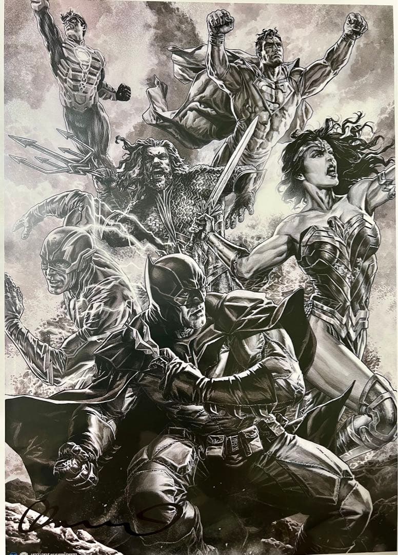 ジャスティスリーグ ポスター 【リー・ベルメホ サイン入り】