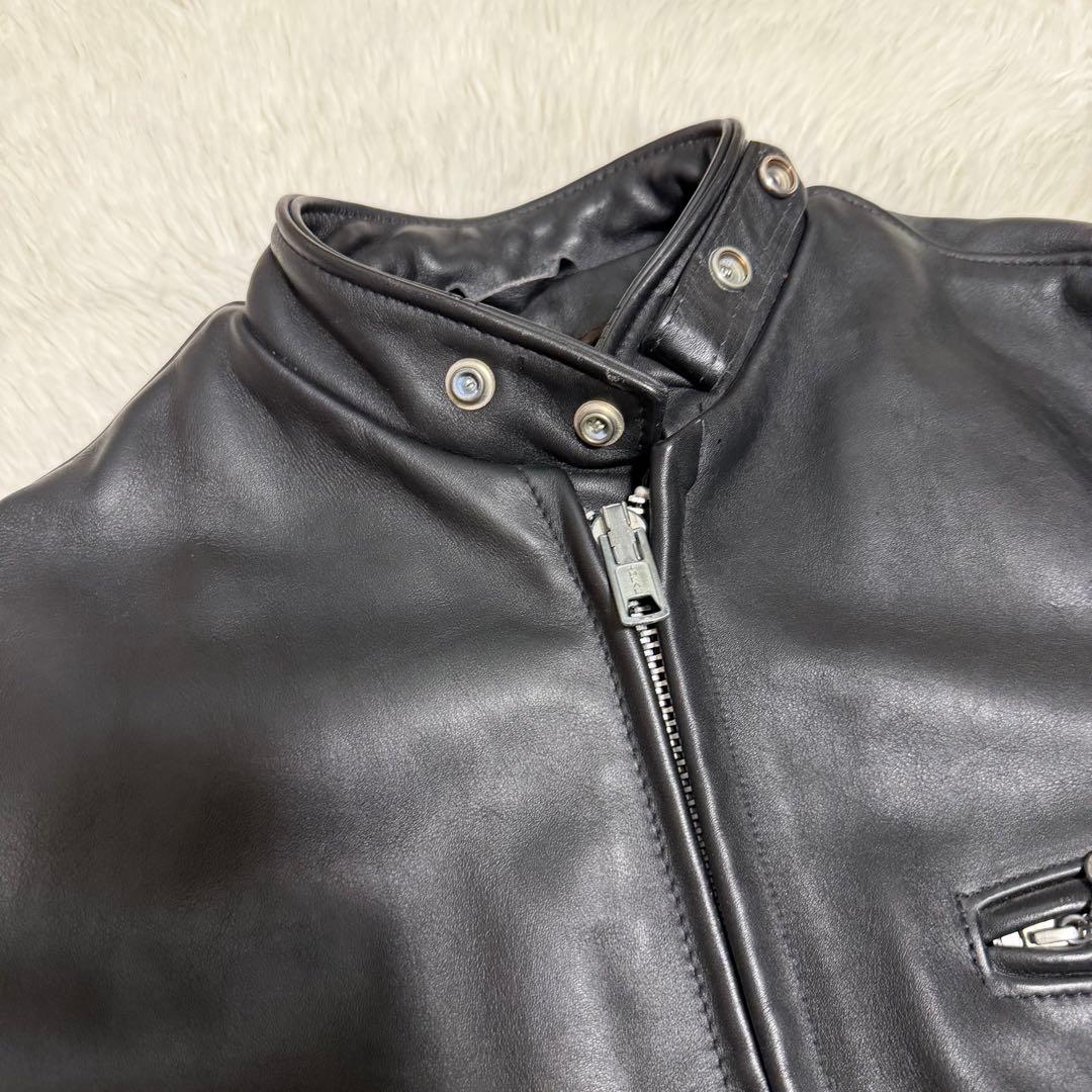 極美品XLサイズ相当　ショット　シングルライダースジャケット　ライナー付き