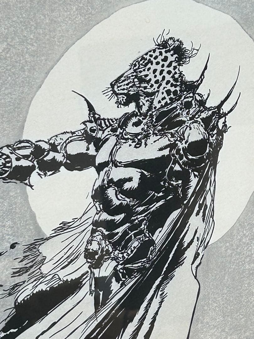 天野喜孝「孤軍」木版画 アールビバン 超レア グインサーガ 限定本人直筆サイン