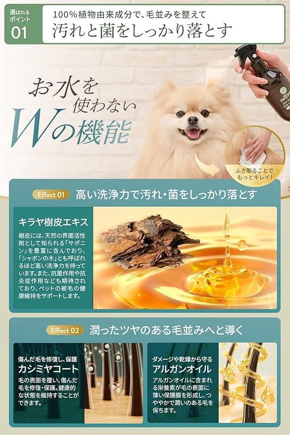 INOPET　ドライシャンプー　グルーミングスプレー 300ml 5個セット