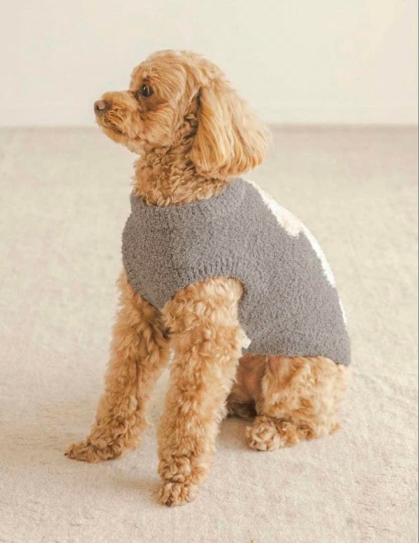 ジェラートピケ トイプードルジャガードプルオーバー グレー Sサイズ 【新品】