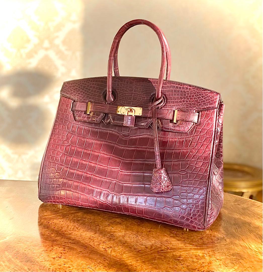 【訳あり•得】2点セット クロコダイルバッグ × バイカラー