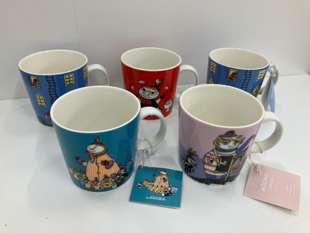 【アラビア　ムーミン】マグカップ５点セット