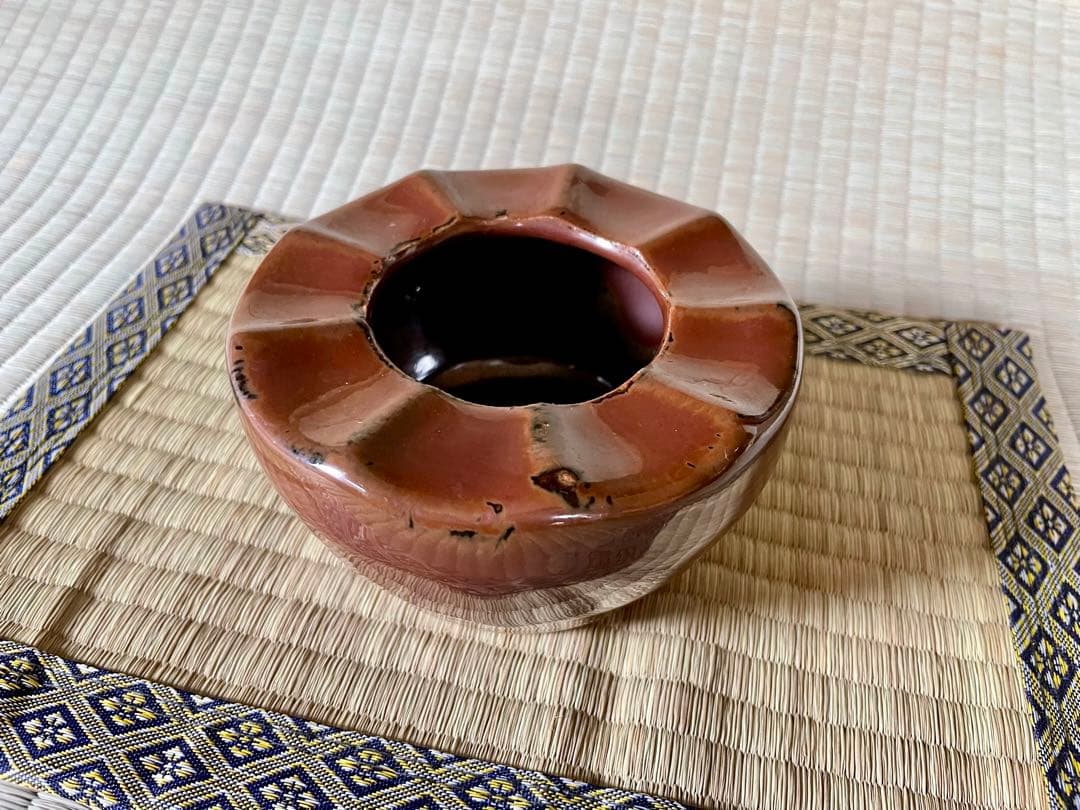 浜田庄司　柿釉灰皿