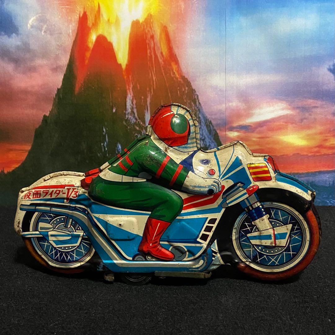 仮面ライダーV3 ブリキ　ハリケーン号　タカトク　昭和特撮ヒーロー　フィギュア