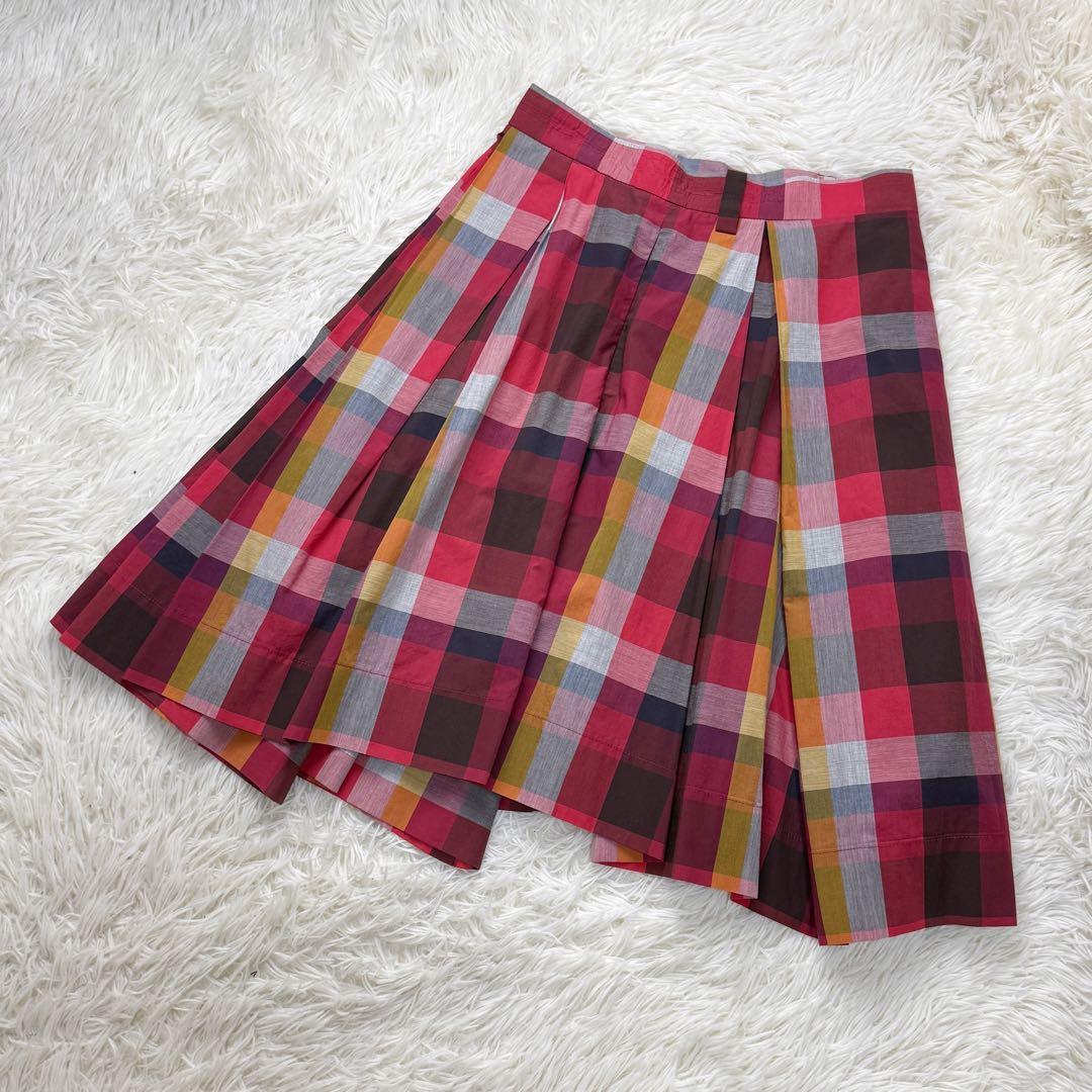 希少♡ヴィヴィアンウエストウッド チェック アシンメトリー ラップ スカート