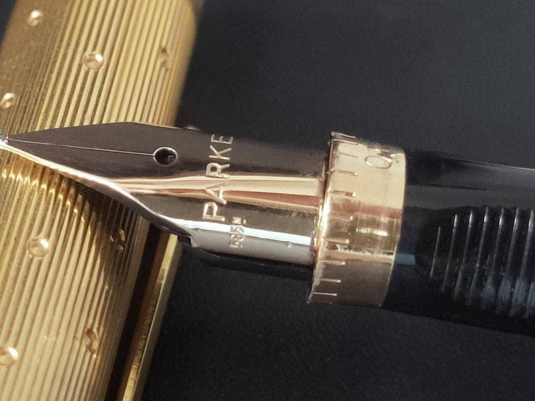 PARKER パーカー 万年筆 ペン先 585 14金 極細 ゴールドカラー