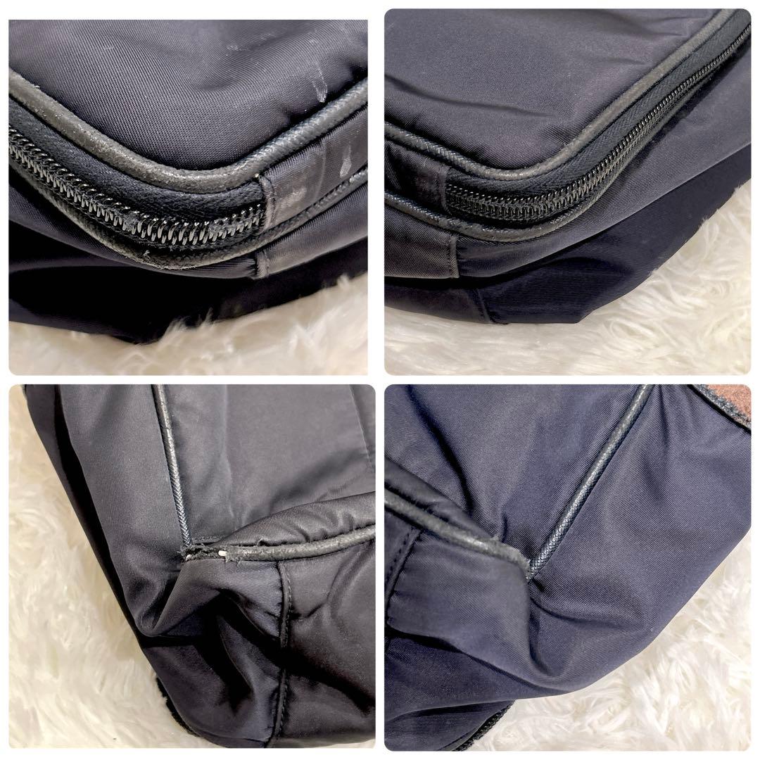 PRADA プラダ ナイロン ビジネスバッグ ブリーフケース ネイビー 三角ロゴ