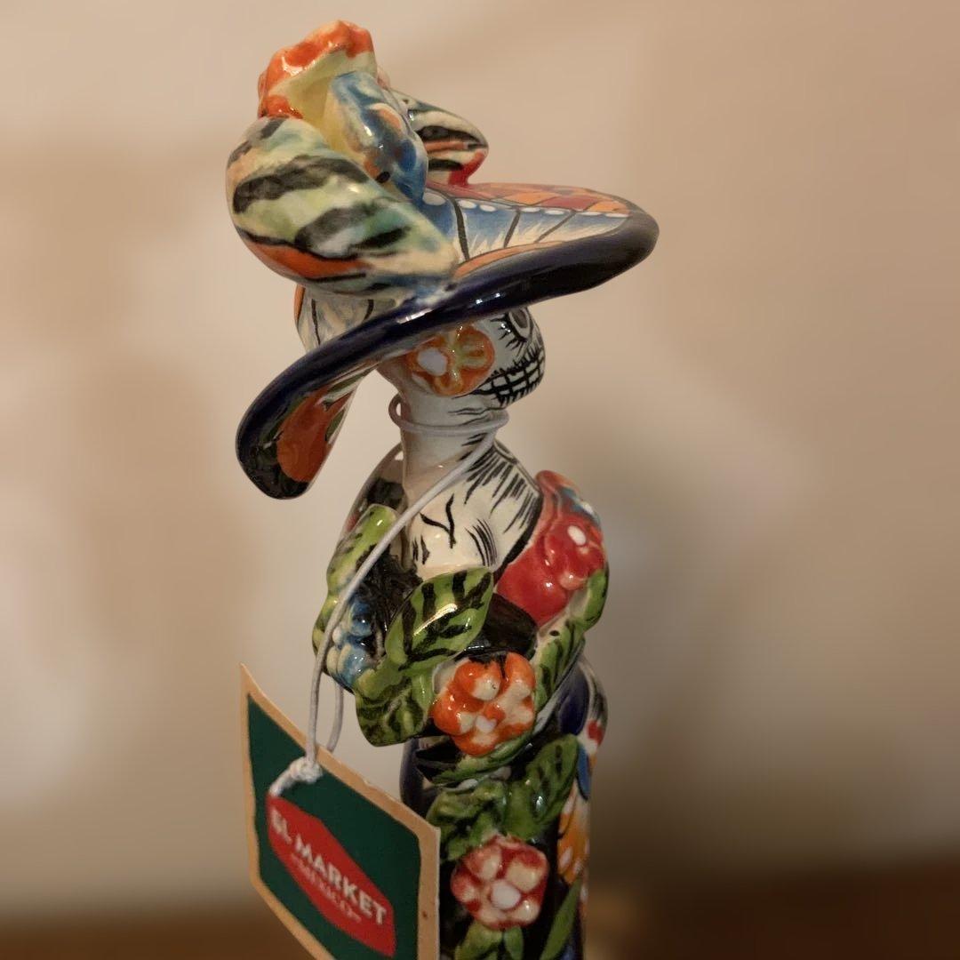 ガイコツ　　【　メキシコ　カラベラ　】　骸骨　人形　置物　置き物