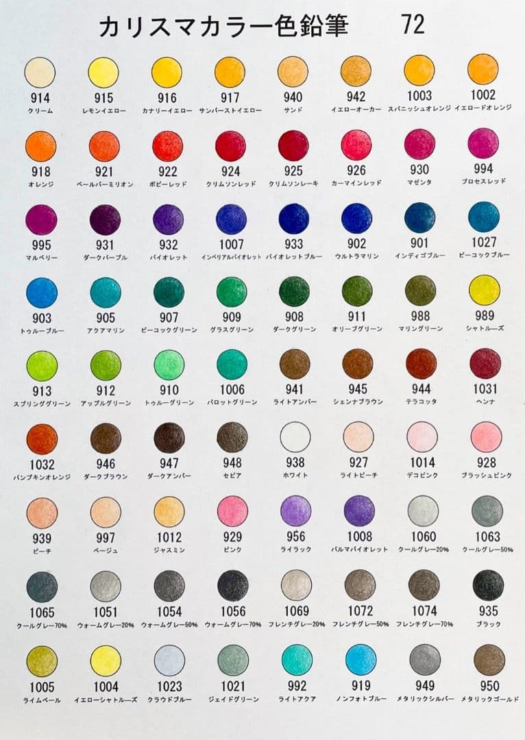 サンフォード カリスマカラー色鉛筆 72色セット 未使用品