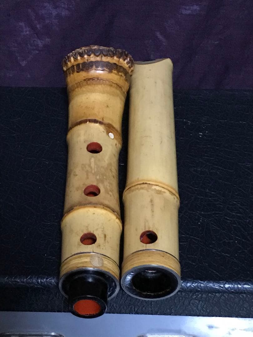 ⭐️ 尺八　琴古流　呂玄銘　銀三線継　約42.5センチ　約340g