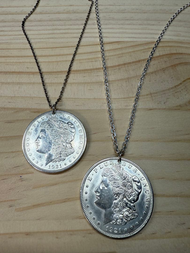 本物アメリカ銀貨 モルガン 1ドル ペンダント ネックレス ヘッド（トップ）