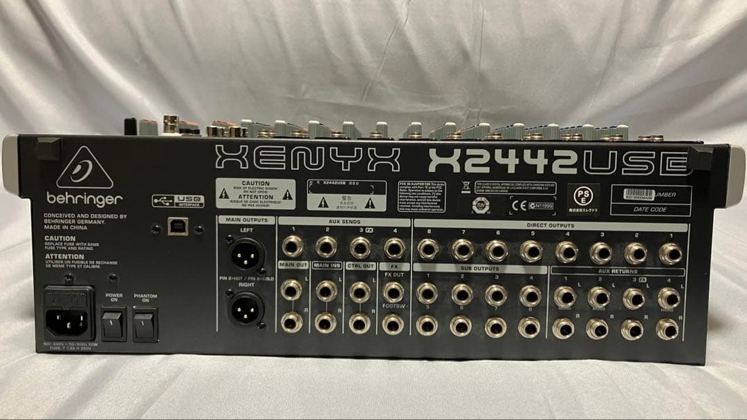 美品 Behringer XENYX X2442USB 16chアナログミキサー