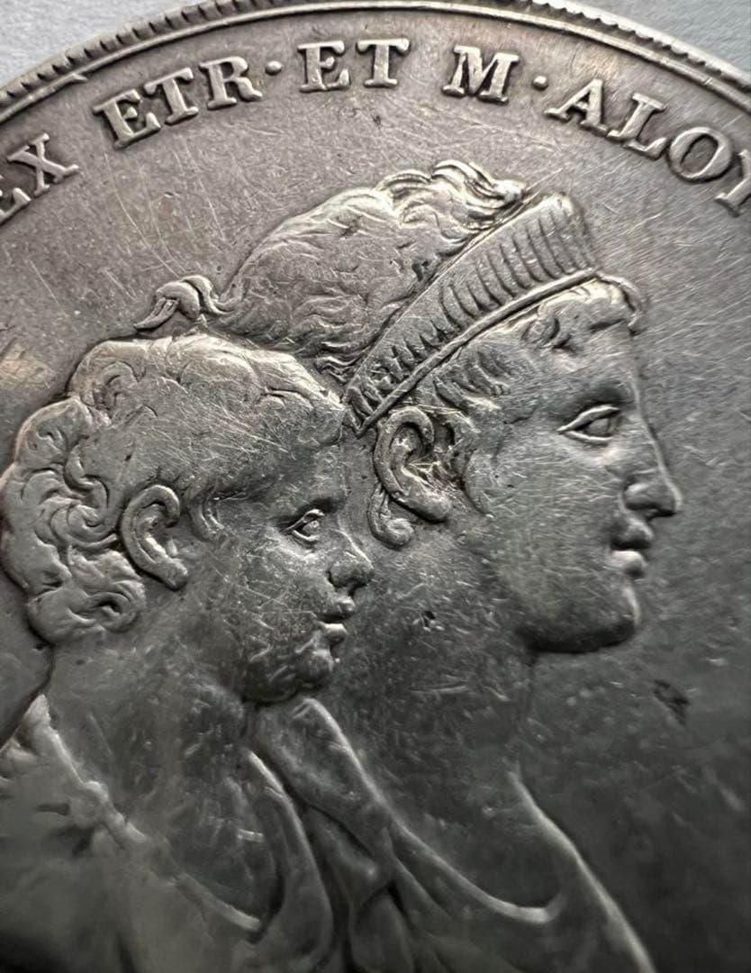 た*ろ様 1807年イタリア エトルリア王国10リラ銀貨フィレンツェブルボン家シ