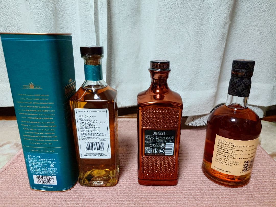 【フェルト】ブッシュミルズ 10年、ディーコン、 モンキーショルダー