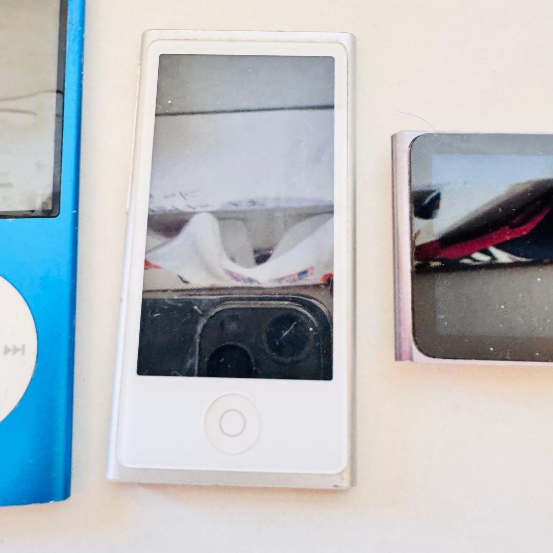 【ジャンク・未初期化】iPod nano 3台セット 、ライトイニングアダプター