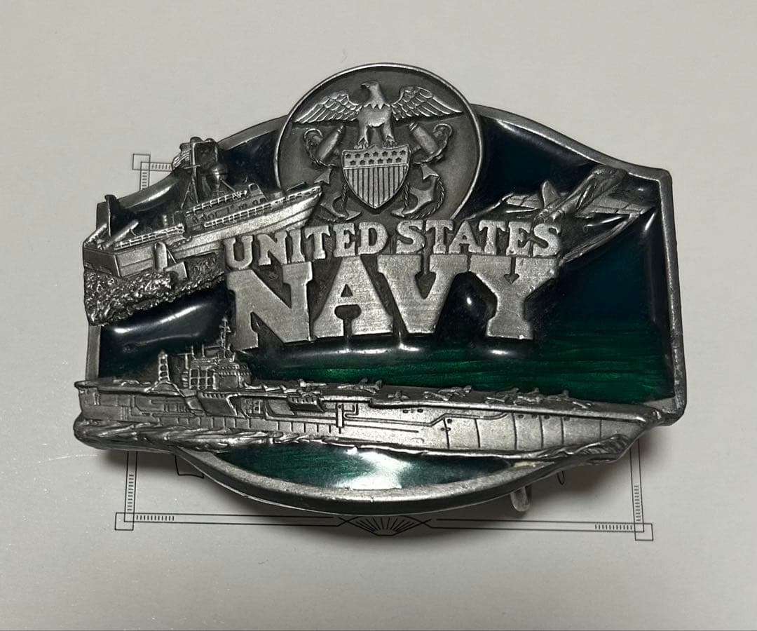 ヴィンテージSiskiyou製米海軍US NAVYベルトバックル