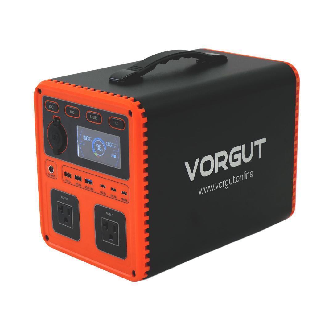 ポータブル電源　充電式　移動バッテリー 黒/オレンジ　p7　新品