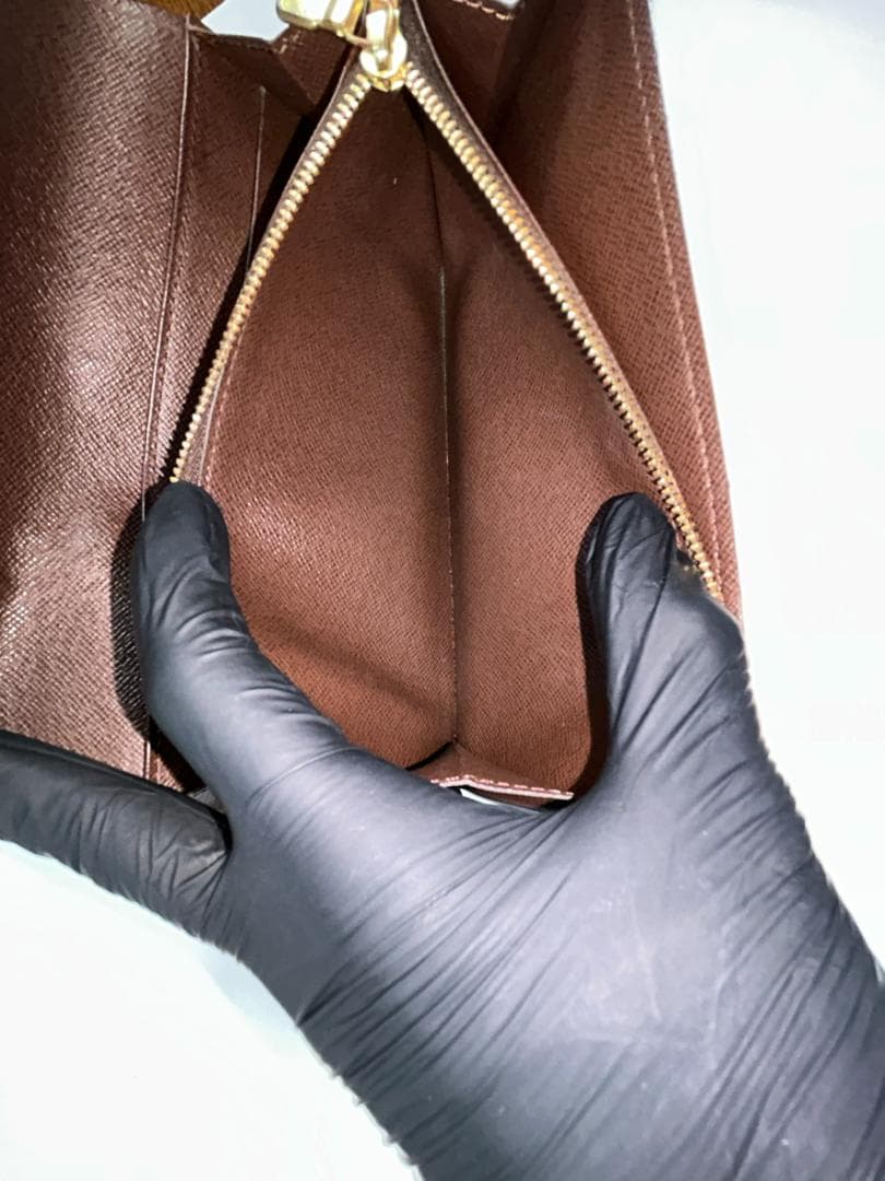 ルイヴィトン ダミエ 長財布 N61724 コバ部分補色