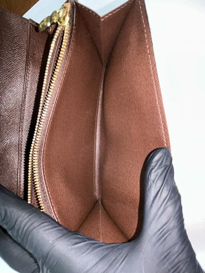 ルイヴィトン ダミエ 長財布 N61724 コバ部分補色