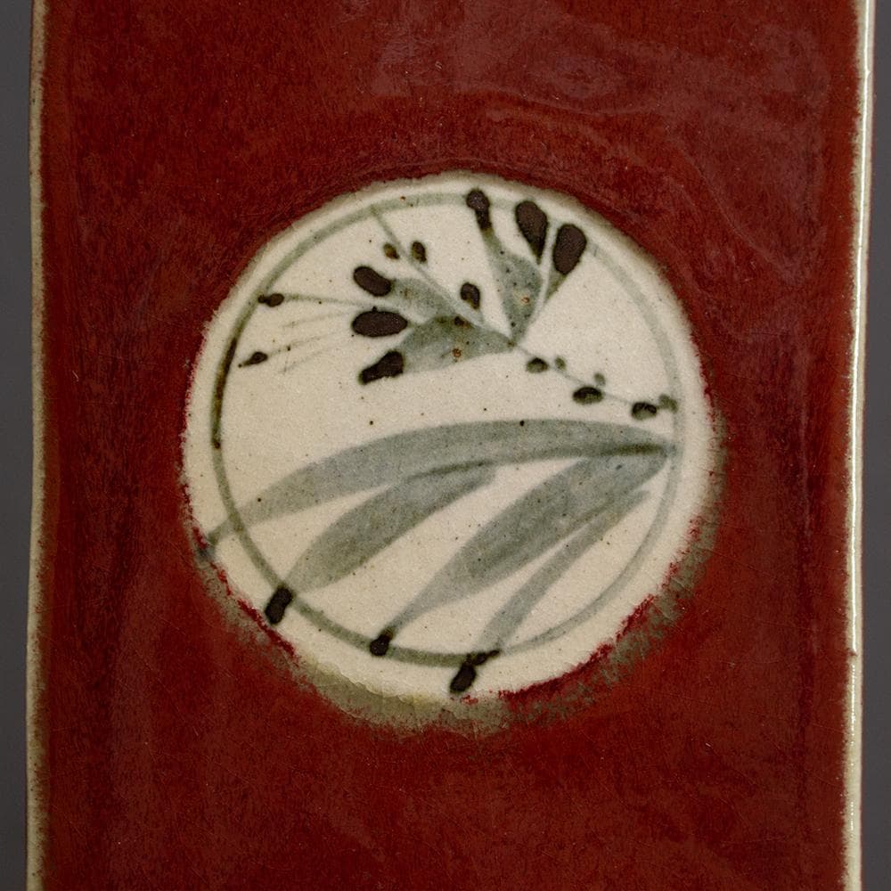 錦山焼 花瓶 フラワーベース 高さ21.7cm 民芸 昭和レトロ （3）