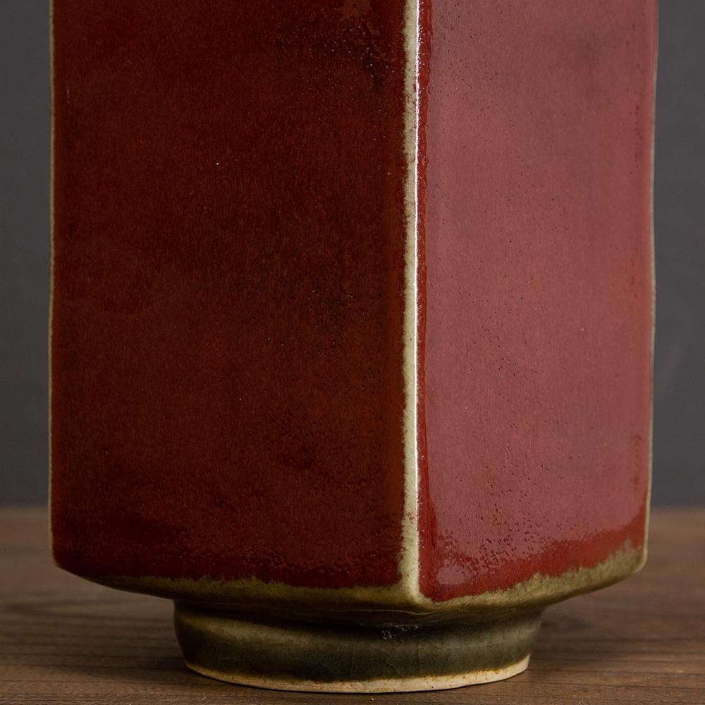 錦山焼 花瓶 フラワーベース 高さ21.7cm 民芸 昭和レトロ （3）