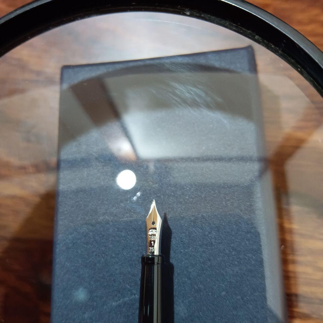 7-163　SAILOR セーラー シャレーナ万年筆 銀 ストライプ極細 18k