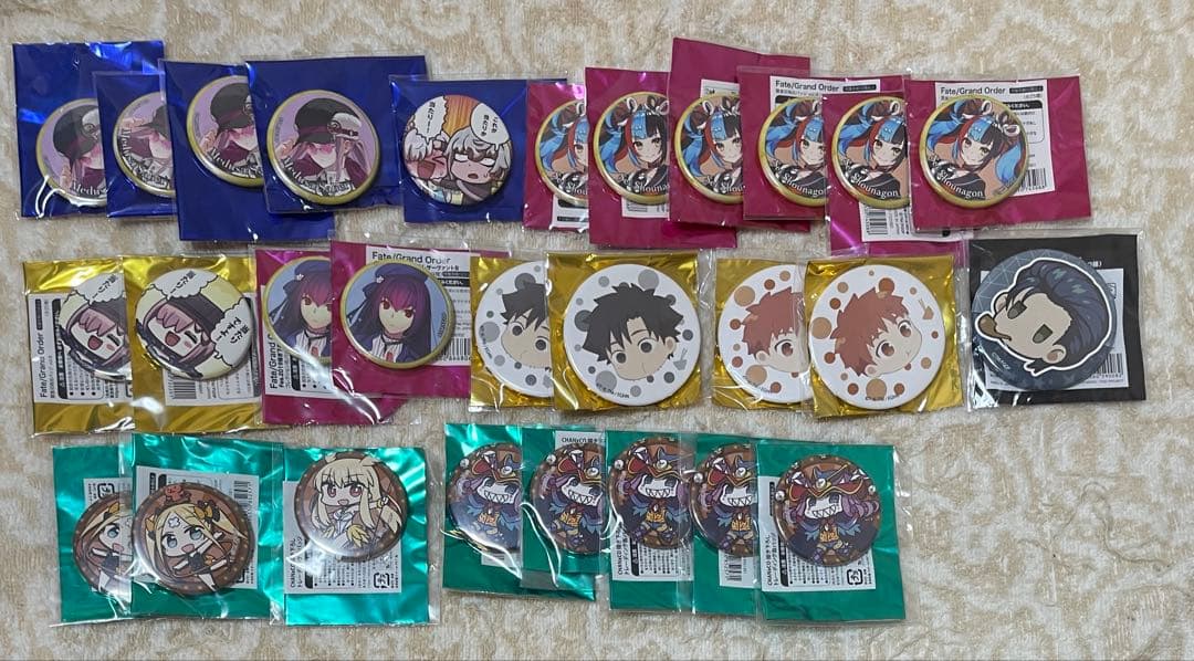 【バラ売り100円〜】 Fate FGO fes 霊基召喚缶バッジ など