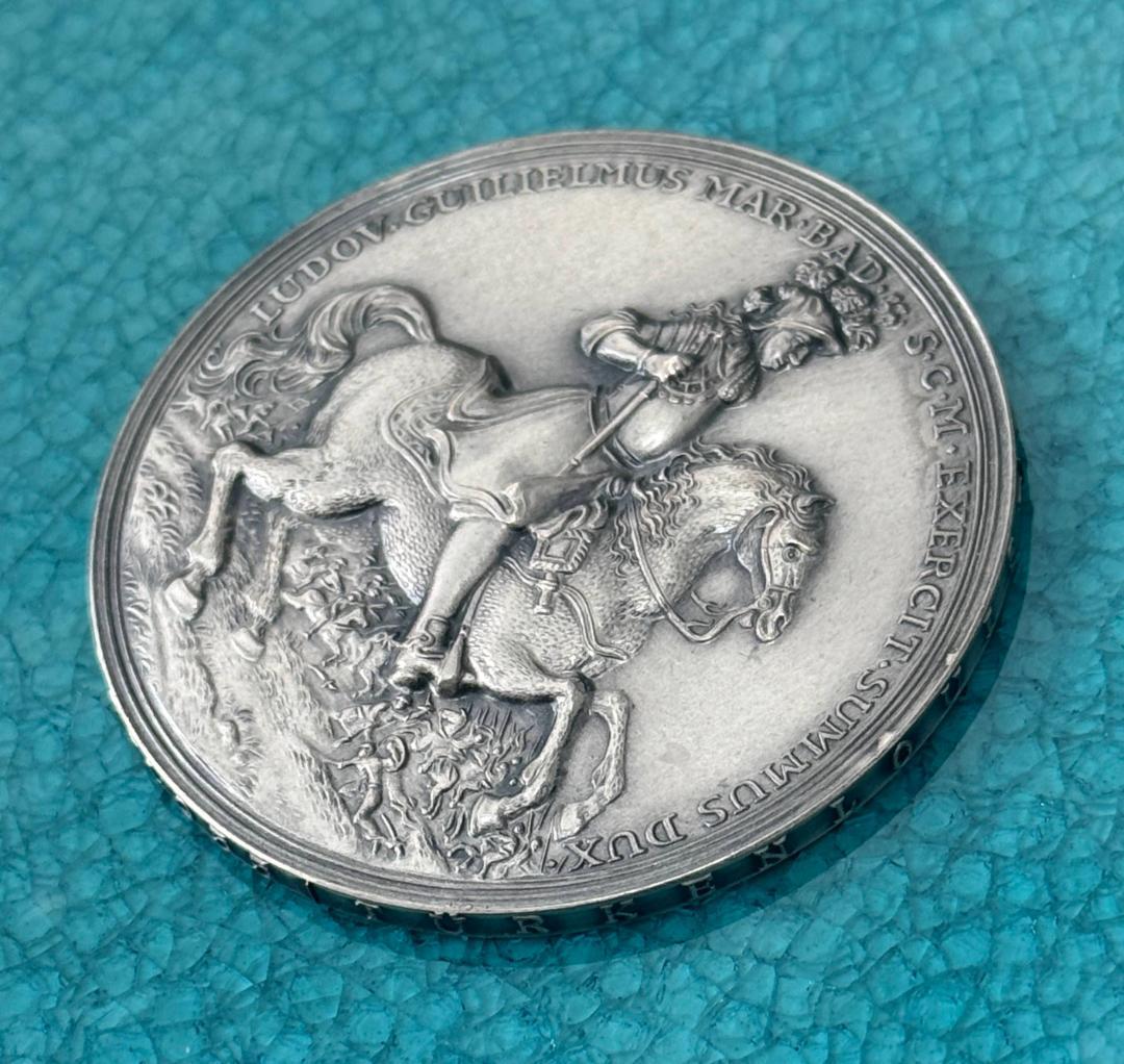 1955 ドイツ バーデン ヴィルヘルム 生誕300周年 大型 レア 純銀メダル