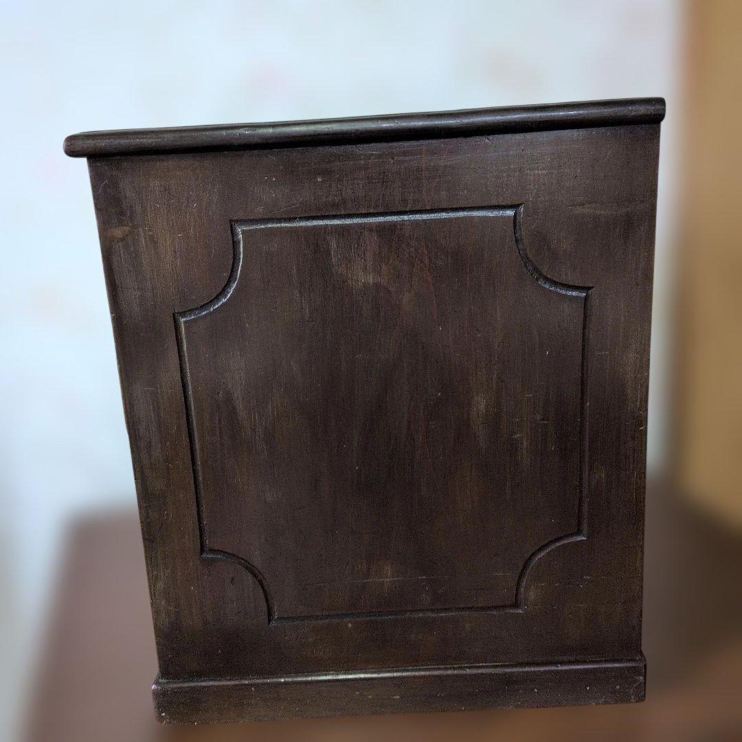 ブロカント古道具木製引き出し式収納 5段