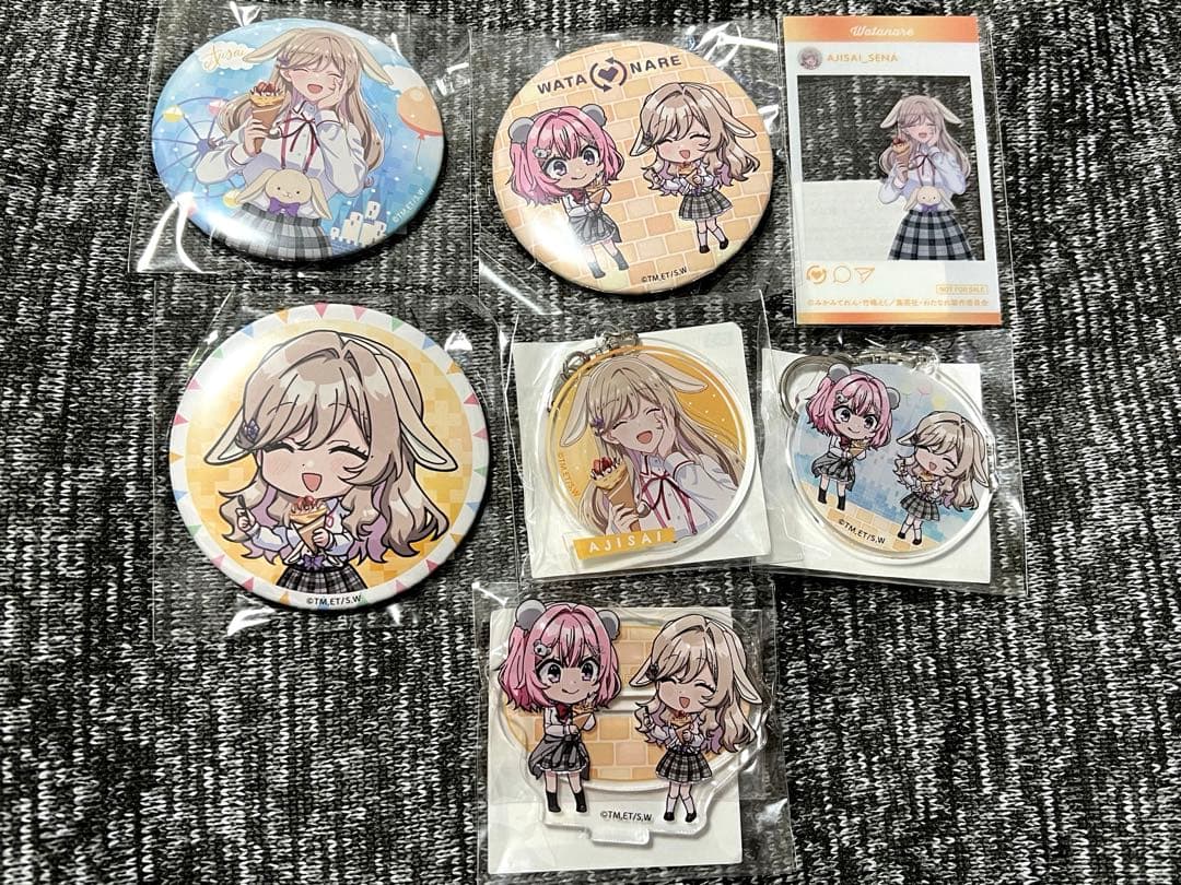 わたなれ くじ引き堂 紫陽花 缶バッジ アクキー カード アクスタ 7種セット