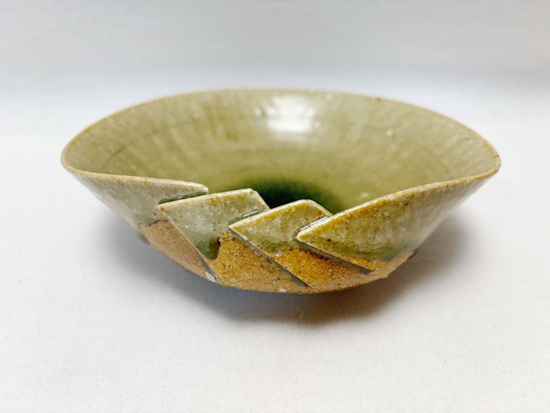 未使用 茶道具 高橋介炎造 信楽焼 蛤 向付 5客揃 足付 小鉢 銘々皿 共箱