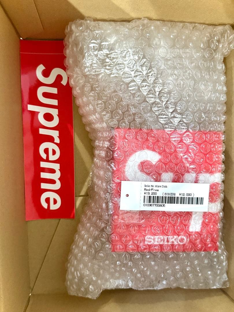 新品未使用 シュプリーム　supreme 目覚まし時計　SEIKO 赤 レッド