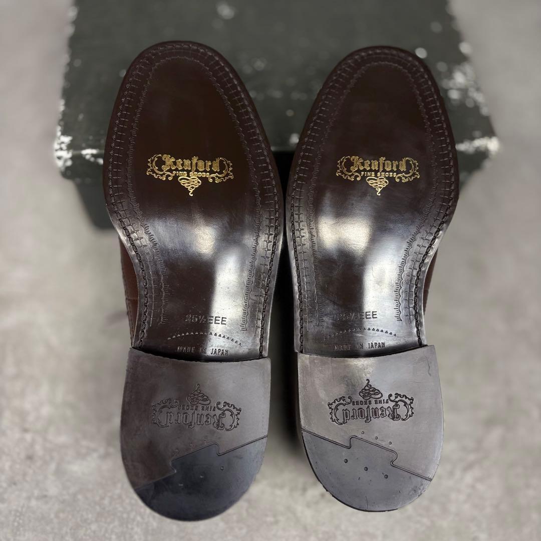 ケンフォード　ダービーシューズ　ウイングチップ　メダリオン　25.5 ブラウン