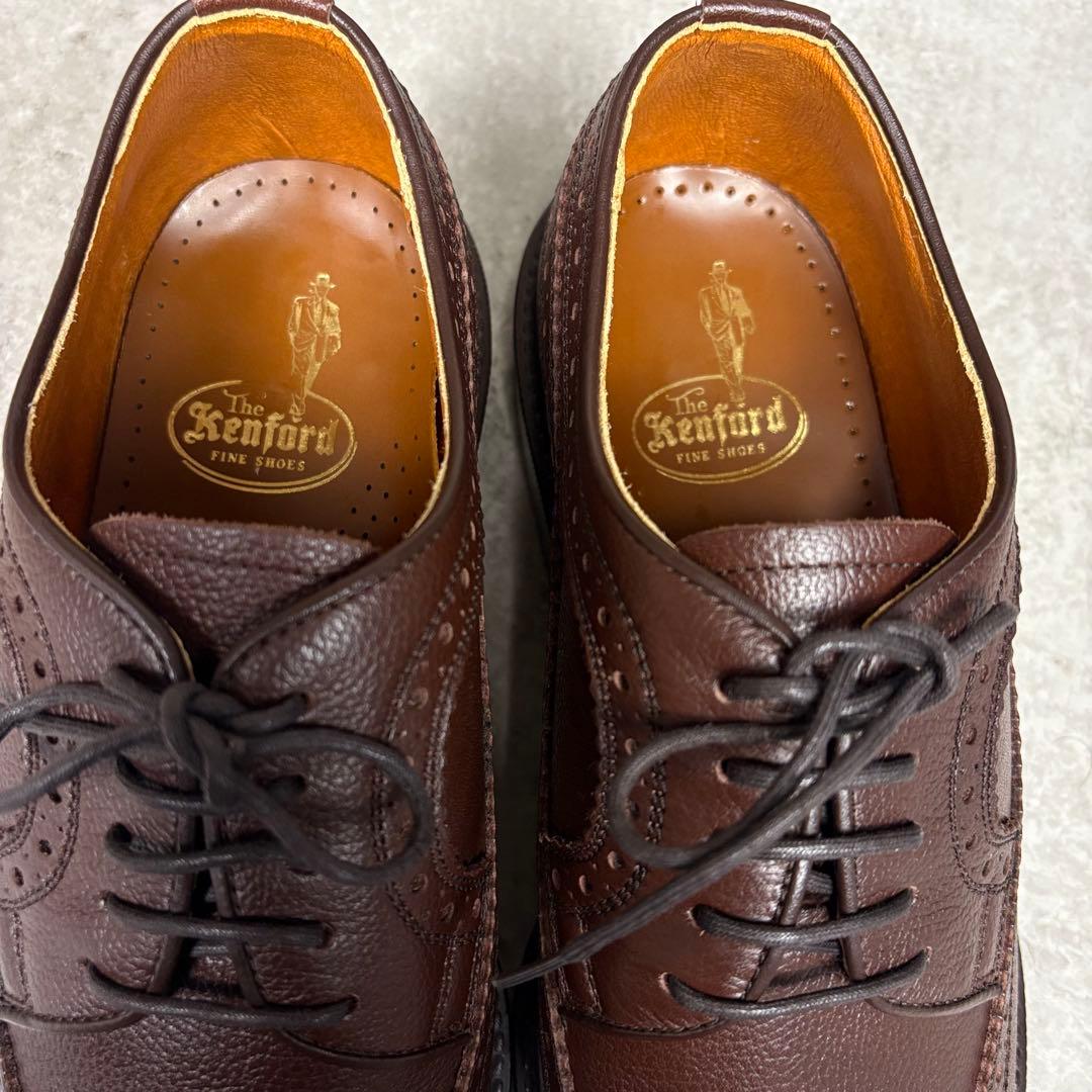 ケンフォード　ダービーシューズ　ウイングチップ　メダリオン　25.5 ブラウン