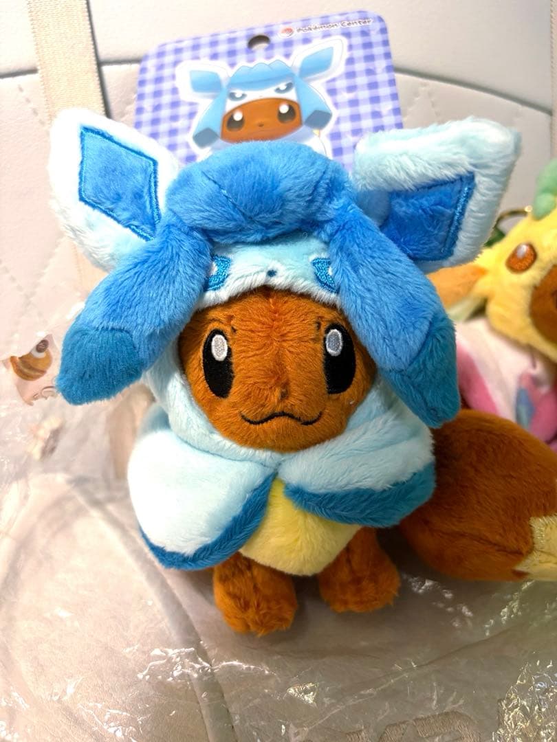 (全種&タグ付き)ポンチョを着たイーブイ ぬいぐるみマスコット