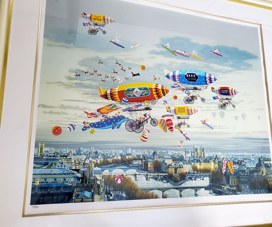 SGOSSKヒロ ヤマガタ　そよ風に乗って　シルクスクリーン　直筆サイン