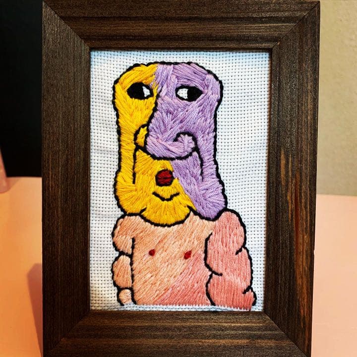 黄と紫のマリアージュ（刺繍ver）