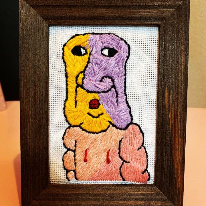 黄と紫のマリアージュ（刺繍ver）