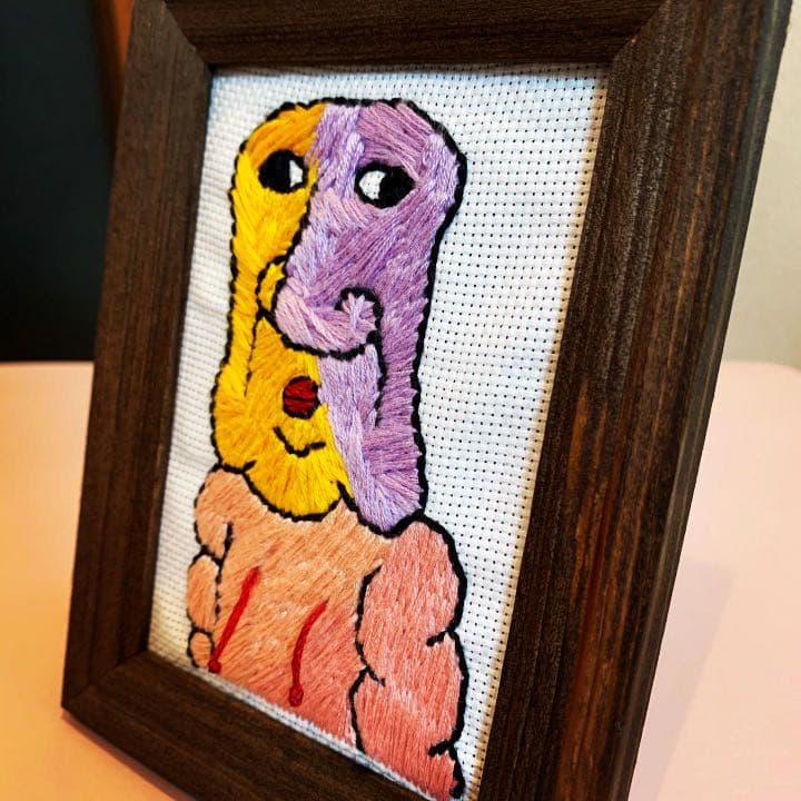 黄と紫のマリアージュ（刺繍ver）