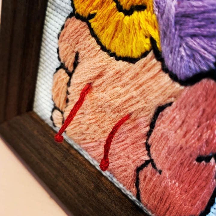 黄と紫のマリアージュ（刺繍ver）