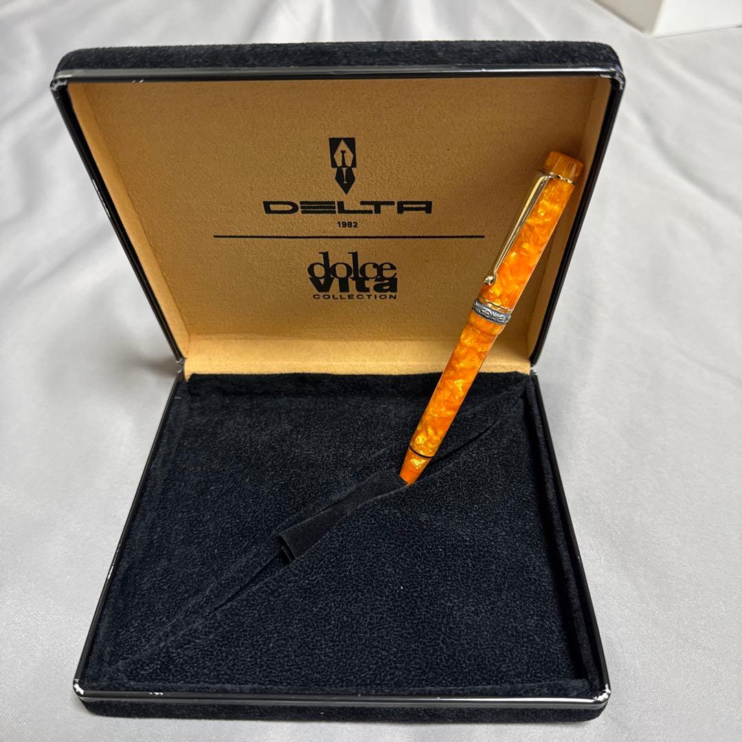 超美品　デルタ　ドルチェビータ　オーロ　スリム　バーメイル　ボールペン